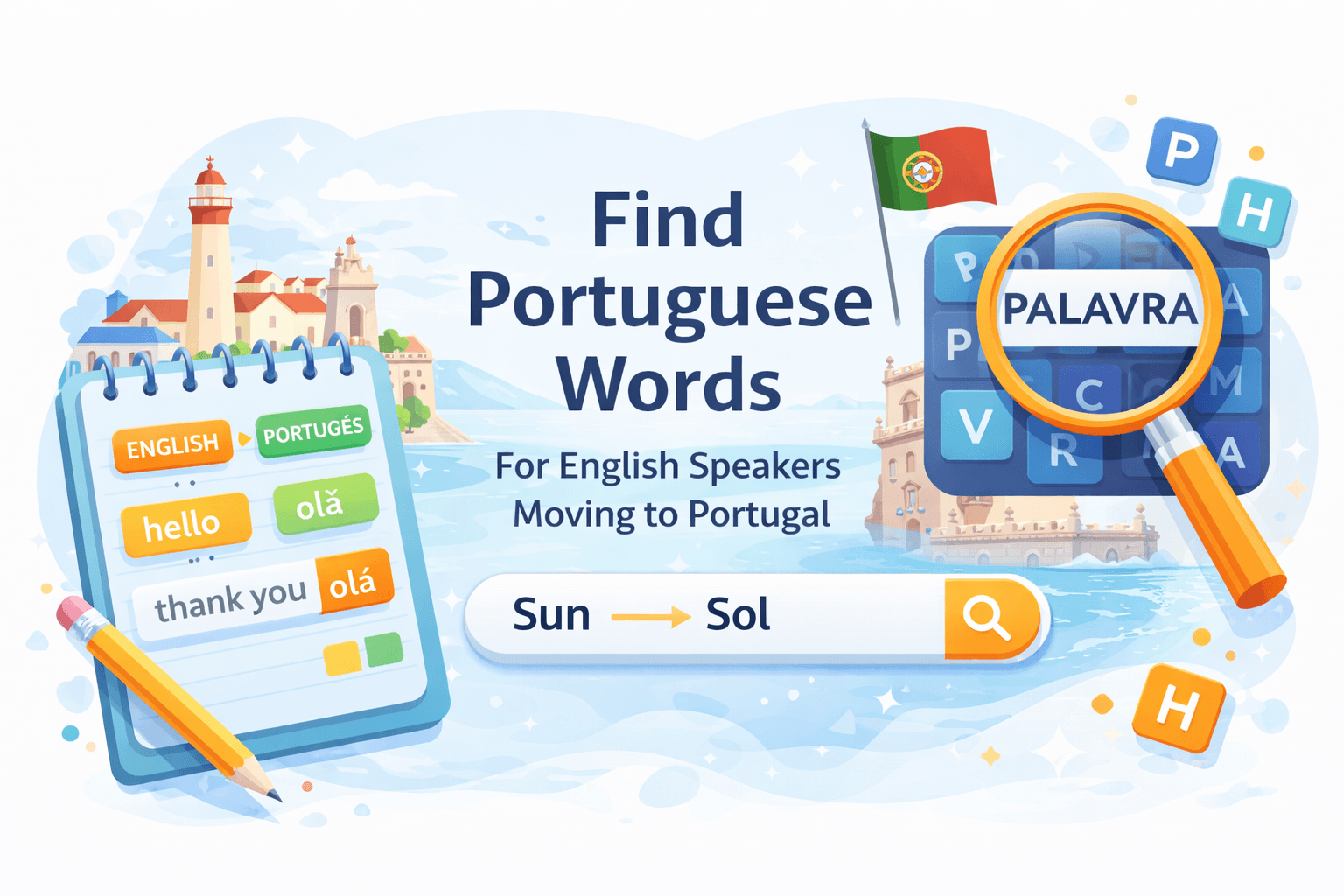 Learn Portuguese Vocabulary: Free Word Search Game Online | Visas.pt