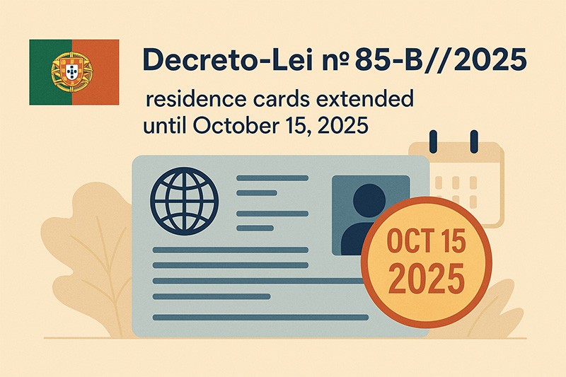 All Portuguese Resident Cards extended until October 15th, 2025